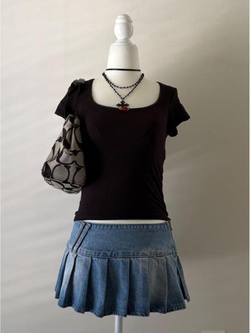 🌹 Vintage Y2K Coquette Rose Baby Tee | Fairy Grunge Fitted Top